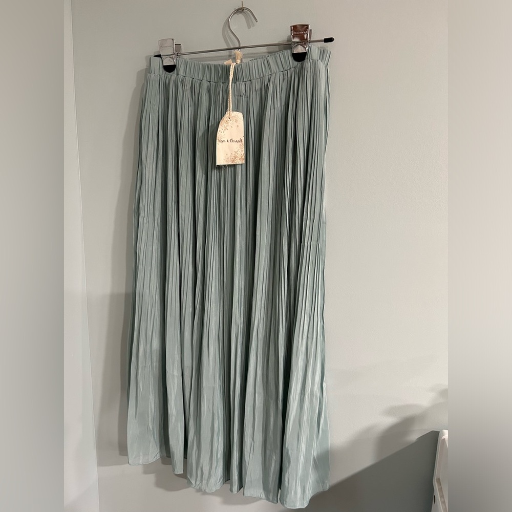 Hem & Thread Light Blue Green Maxi Skirt - Picture 7 of 7